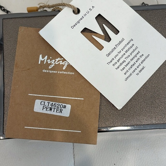 Box frame pewter clutch (nwt) - Picture 4 of 4